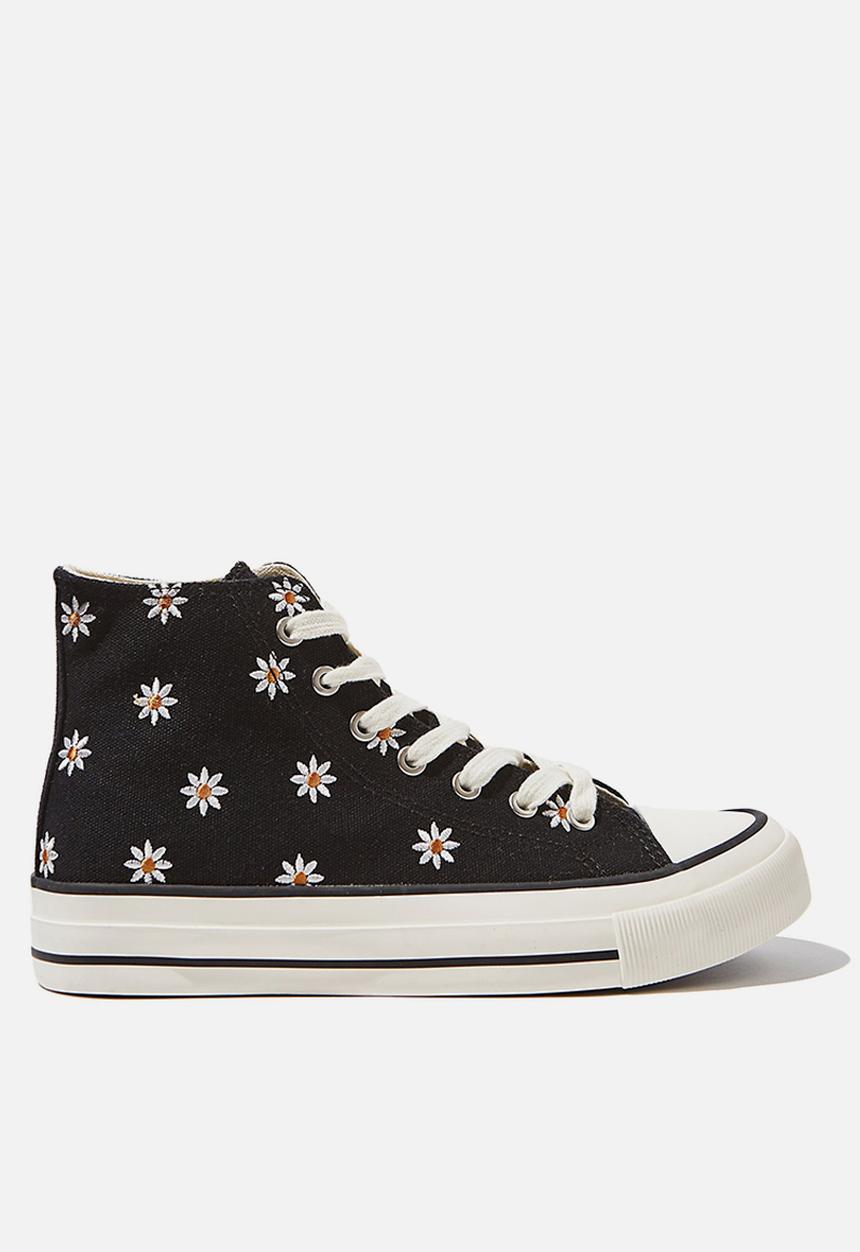 Cotton On - Britt retro high top - black 