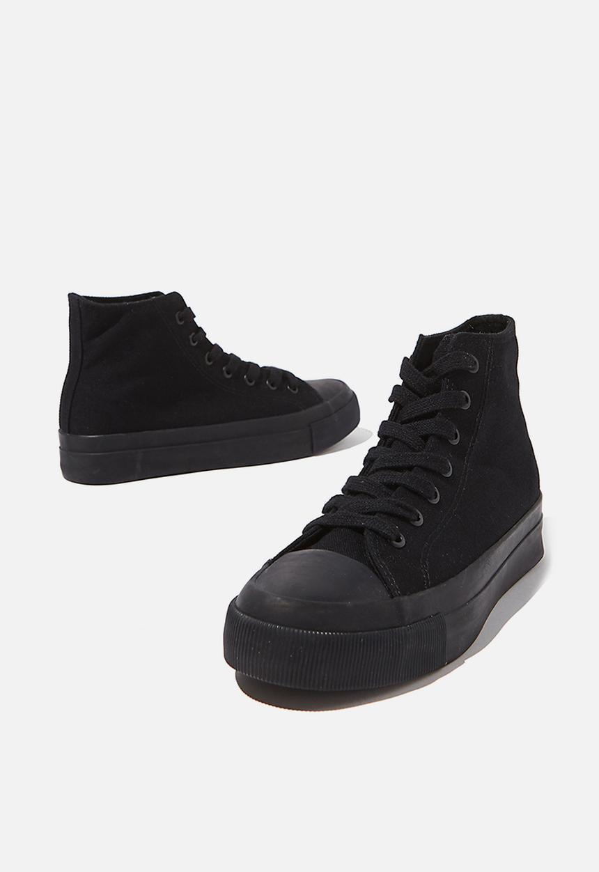 Cotton On - Britt retro high top - black 