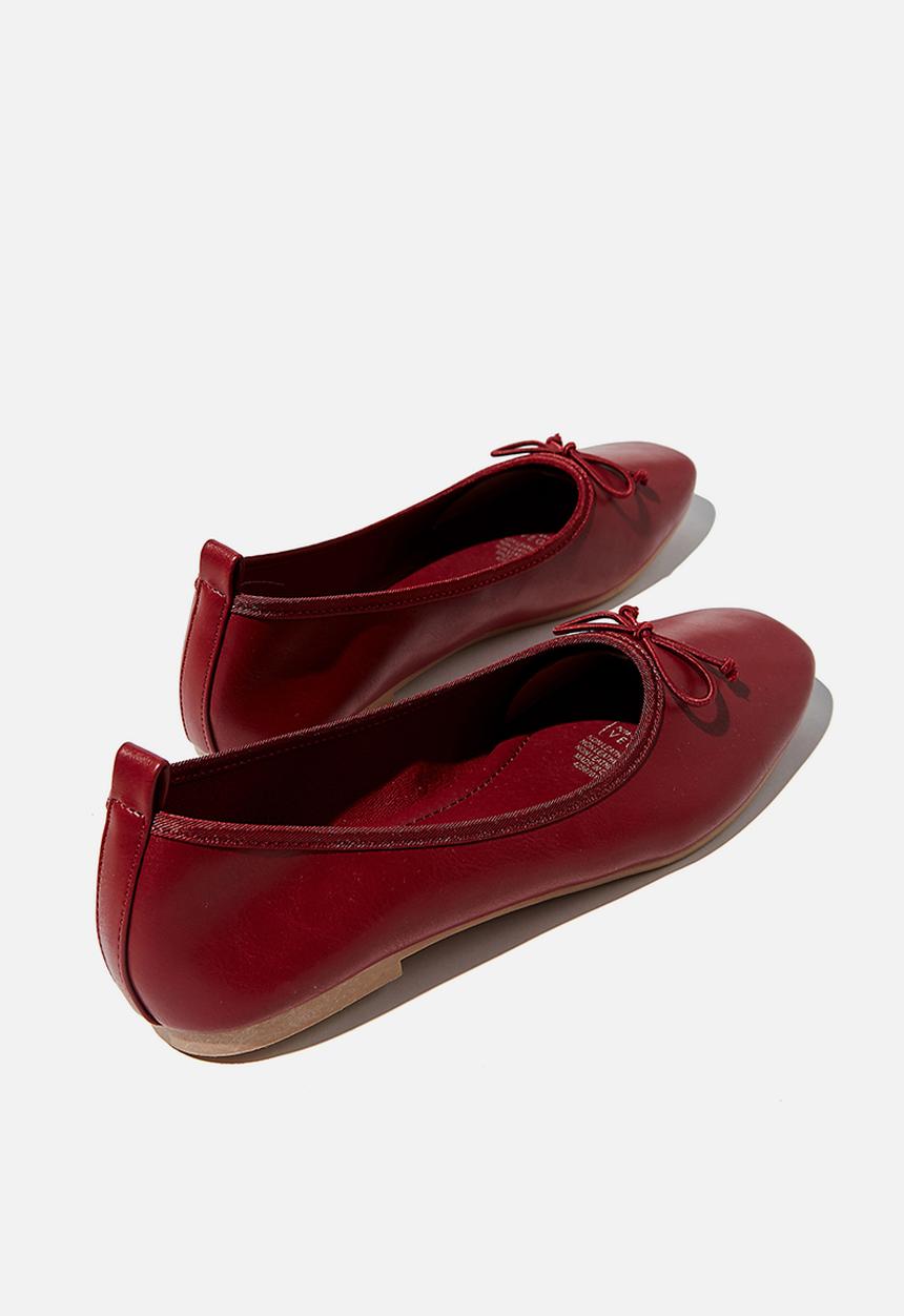 Cotton On - Essential rylee ballet - deep red 