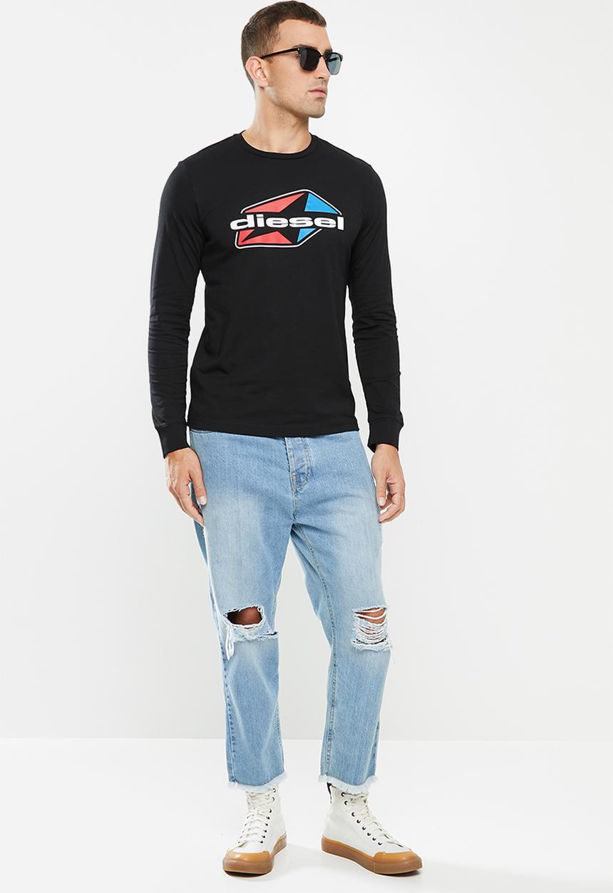 Diesel  - T-diegos-ls-k41 T-shirt - black