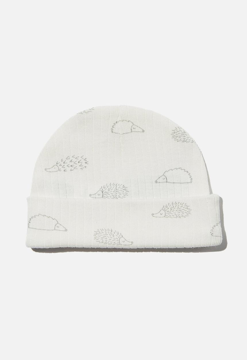 Cotton On - Organic newborn beanie - milk hedgehog