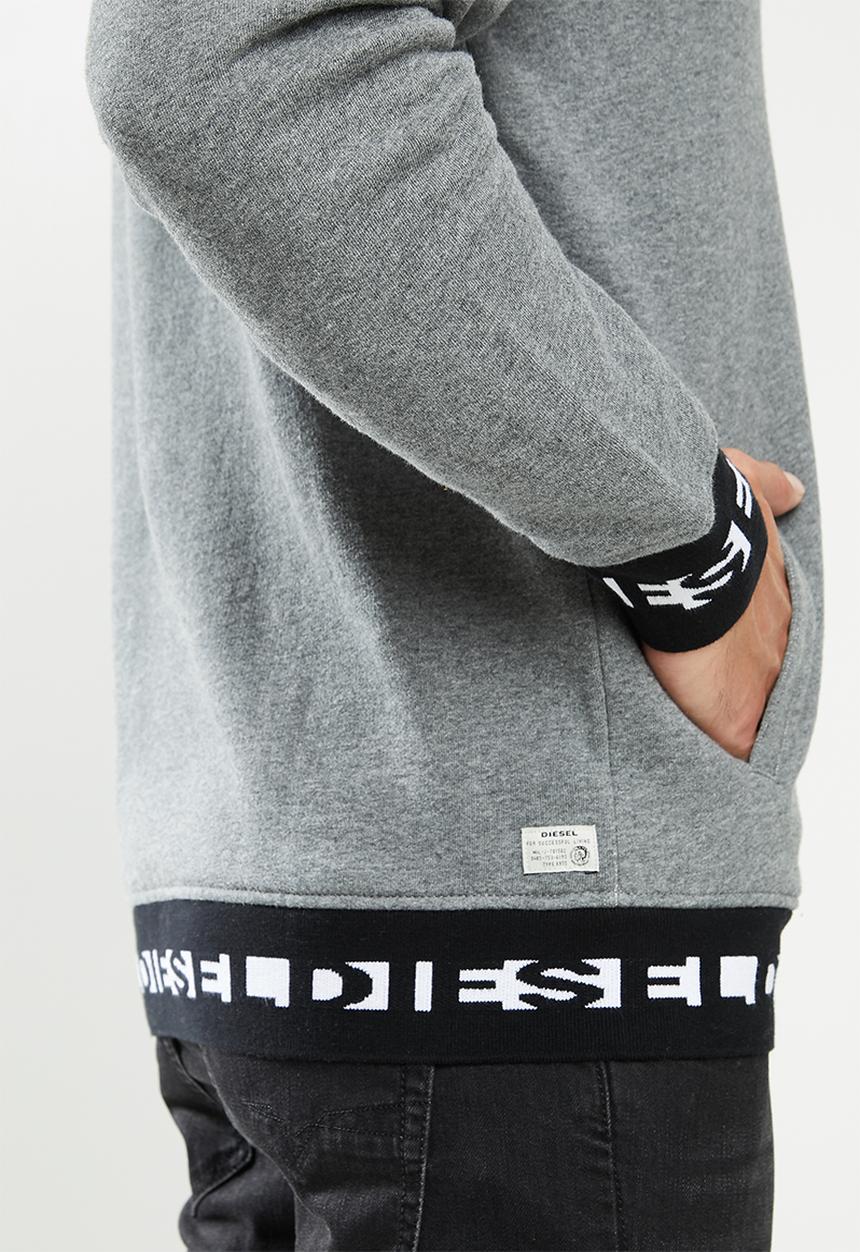 Diesel  - Umlt-brandon sweatshirt - grey