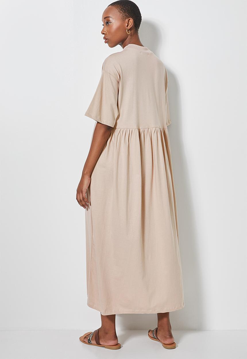 Superbalist - Babydoll T-shirt dress - stone