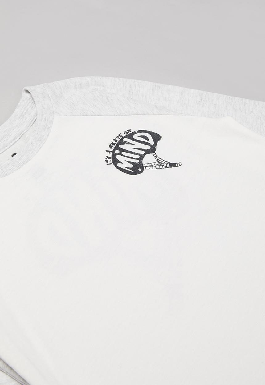 Cotton On - Tom long sleeve raglan tee - grey