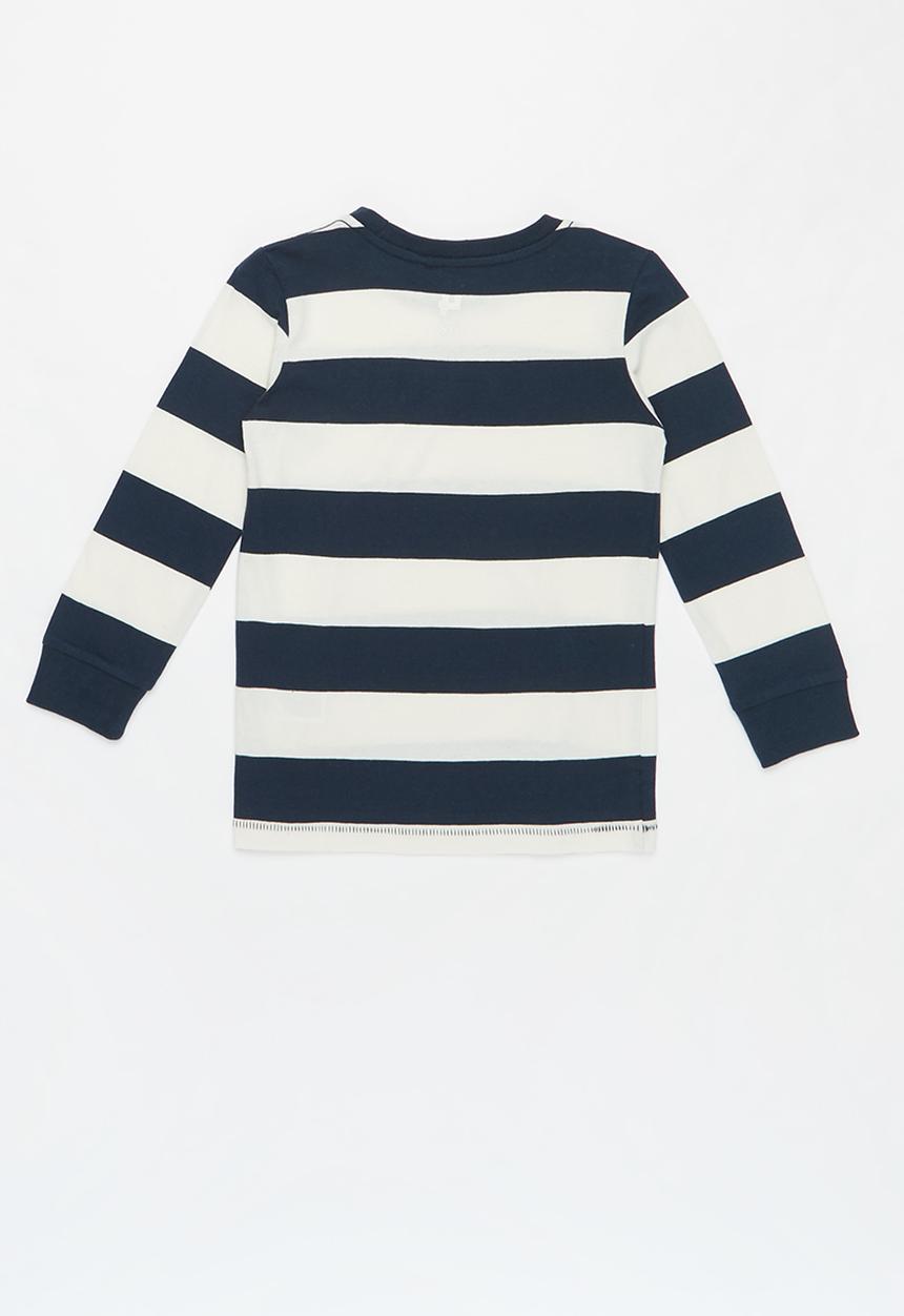 Cotton On - Tom long sleeve tee - navy & white 