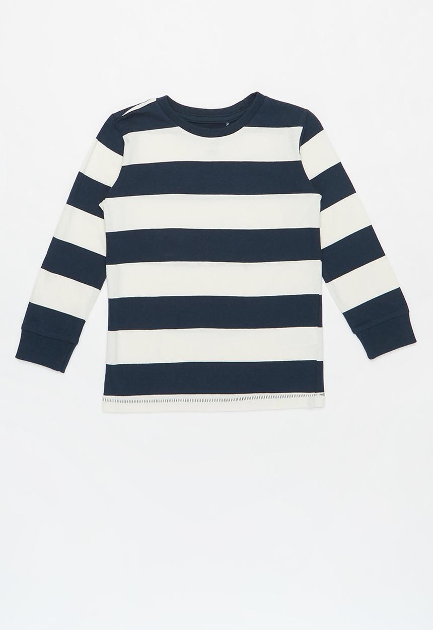 Cotton On - Tom long sleeve tee - navy & white 