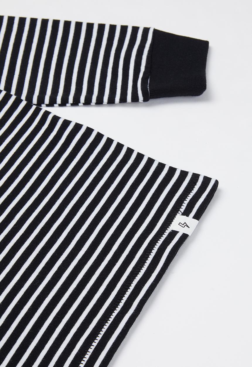 Cotton On - Core long sleeve tee - black & white 