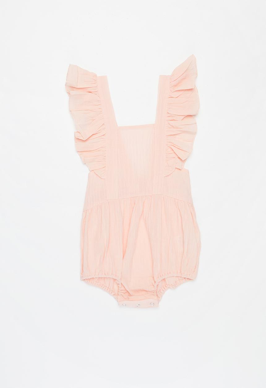 Pop Candy - Girls frill romper - pink