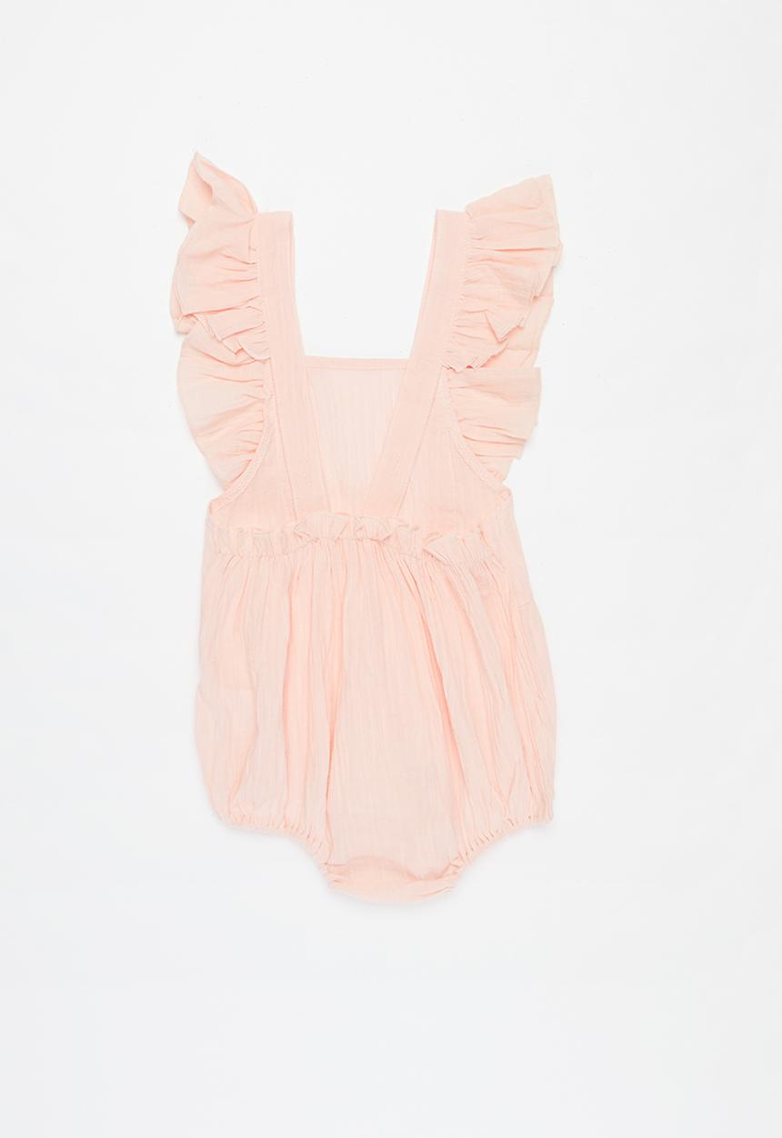Pop Candy - Girls frill romper - pink