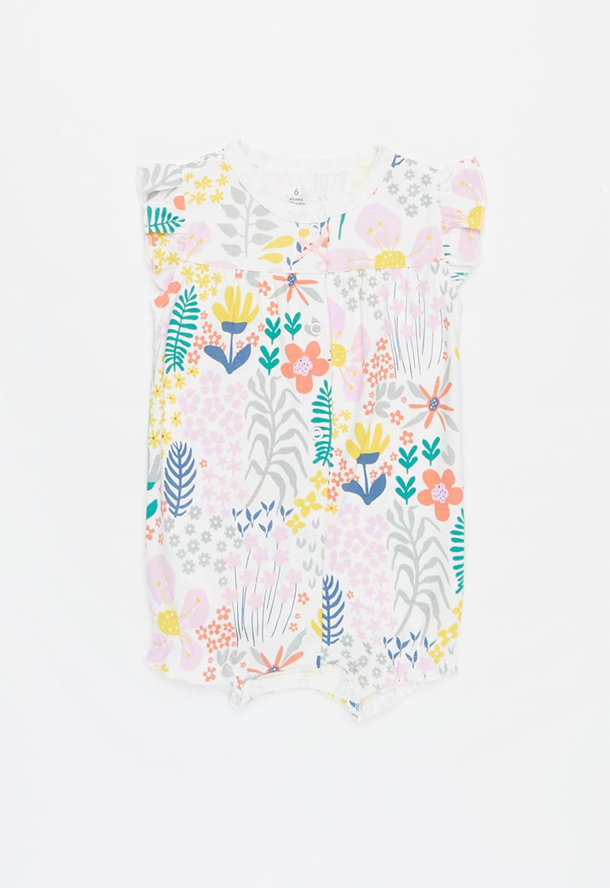 Pop Candy - Girls flower romper - multi