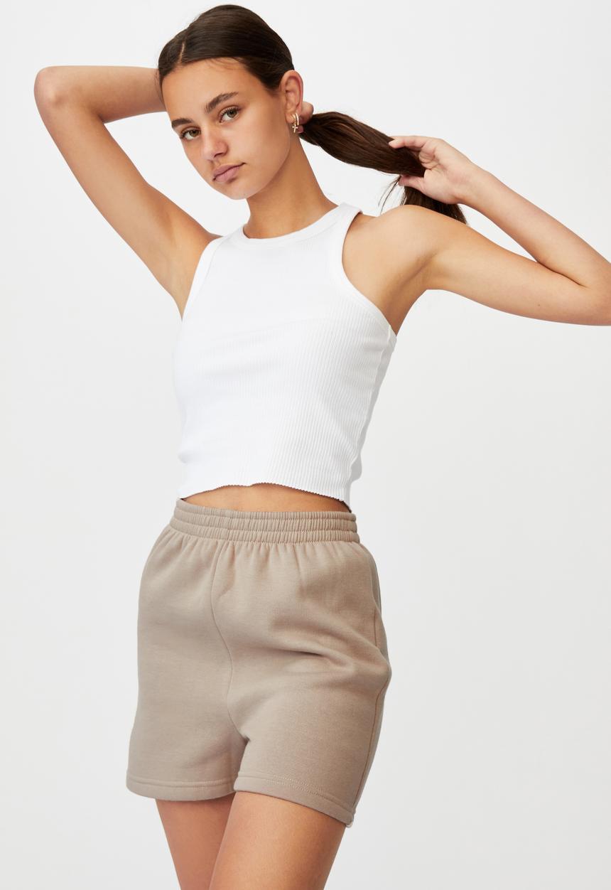 Factorie - Hype fleece short - brown