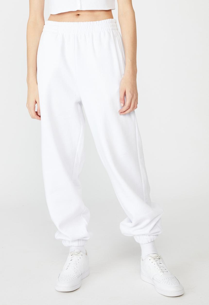 Factorie - Super slouchy trackpant - white