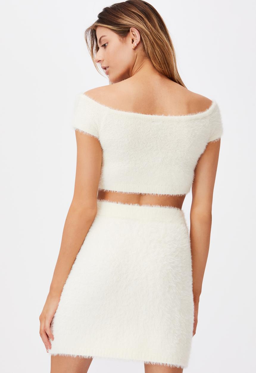 Factorie - Knit mini skirt - ivory