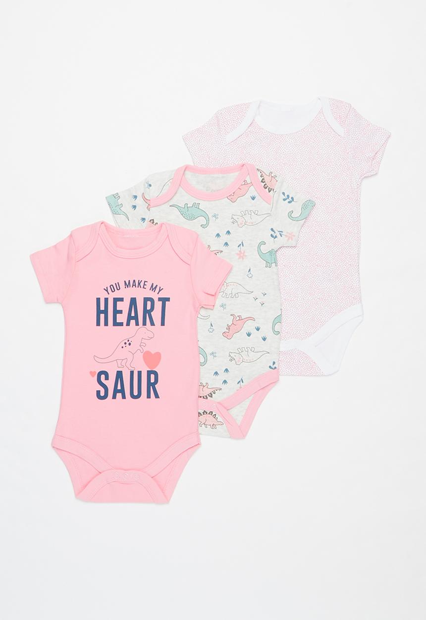 Pop Candy - 3 Pack printed body vests - pink