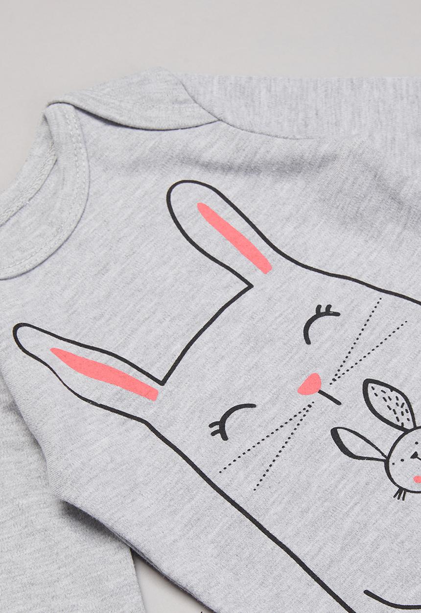Pop Candy - Girls 3 Pack long sleeve body vets - grey