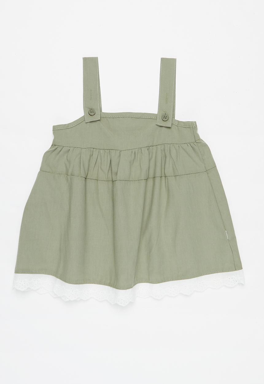 Pop Candy - Dress with braces - khaki