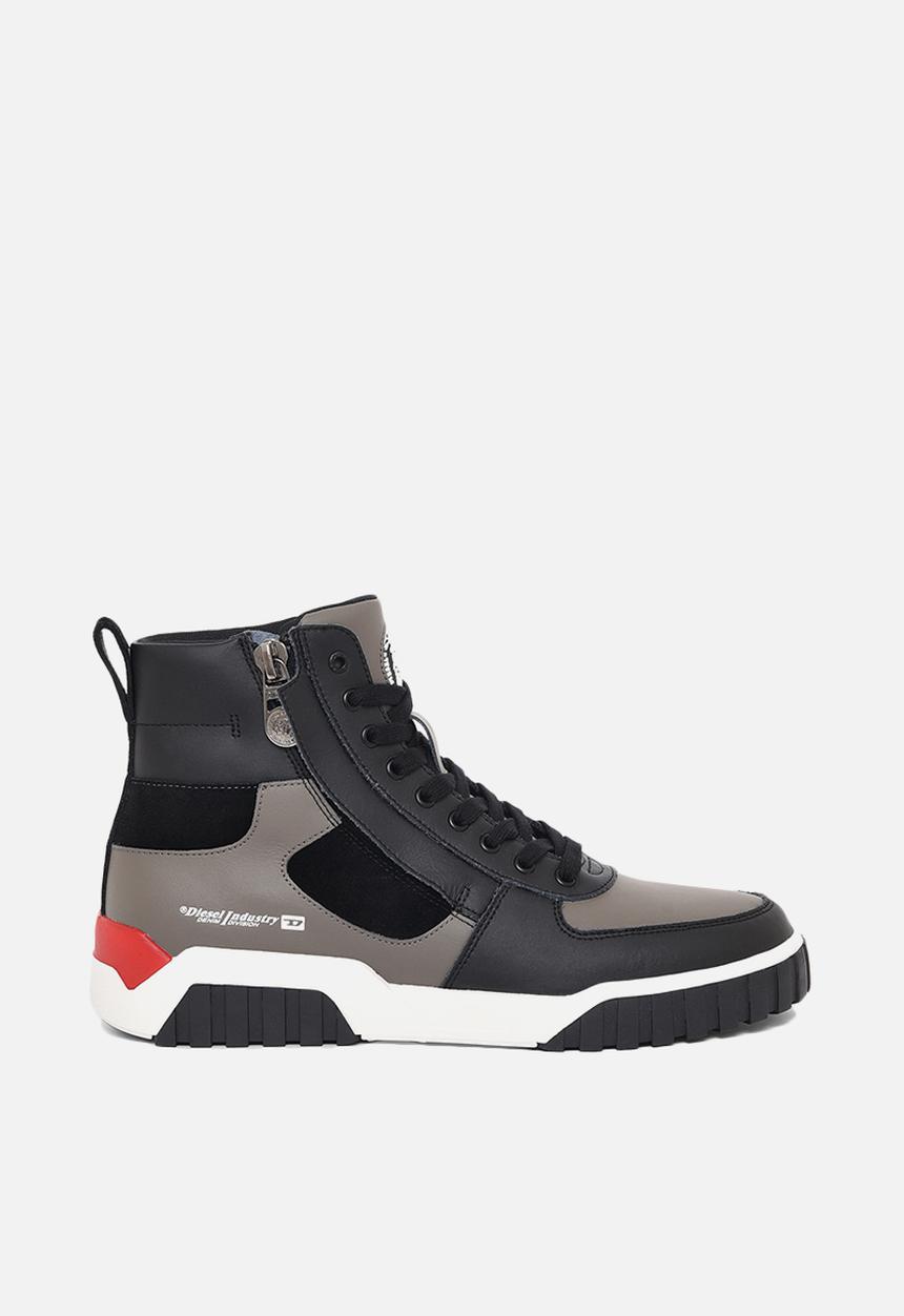 Diesel  - S-rua mid sk sneakers - black / bungee cord