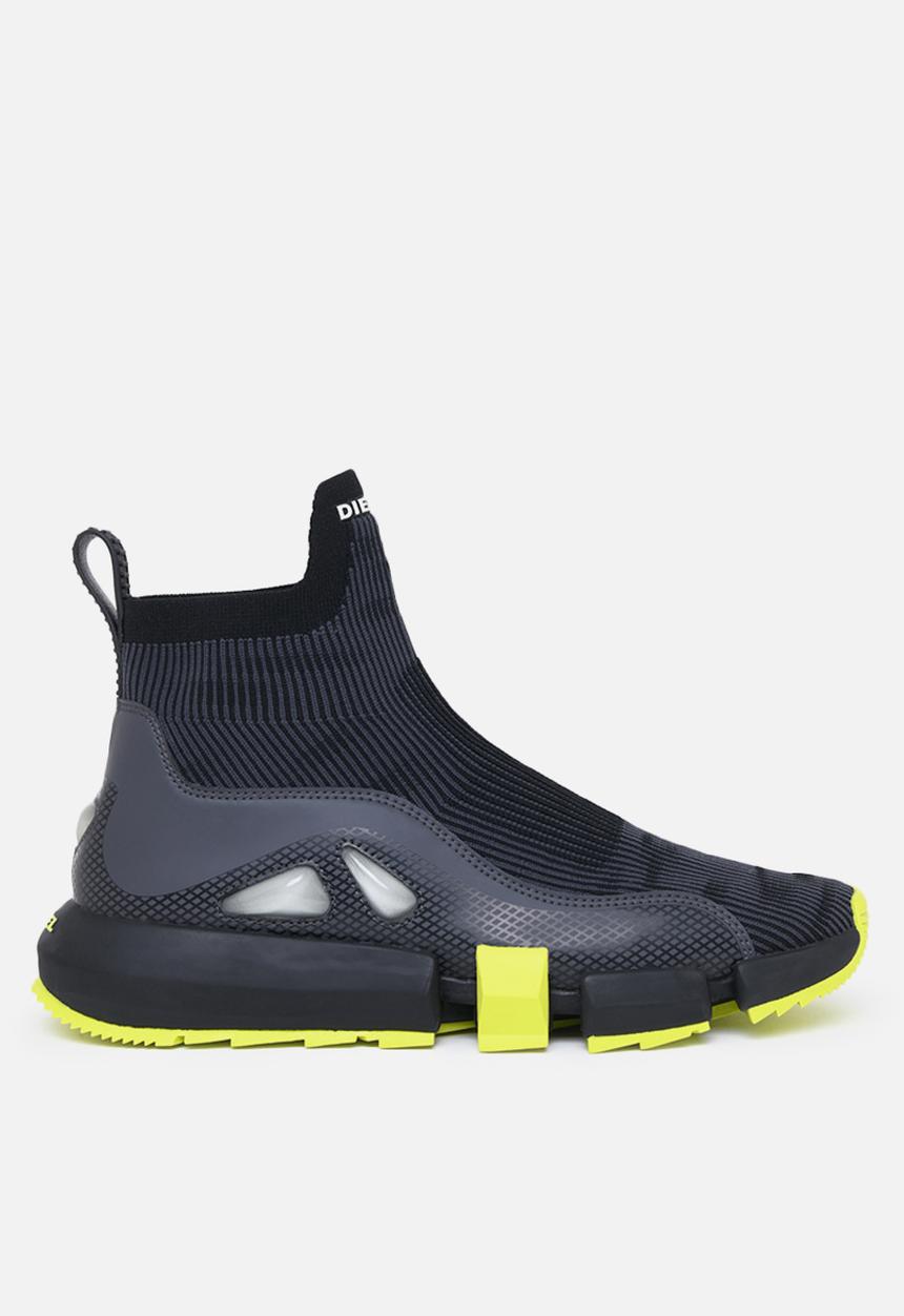 Diesel  - H-padola mid trek sneakers - black / asphalt