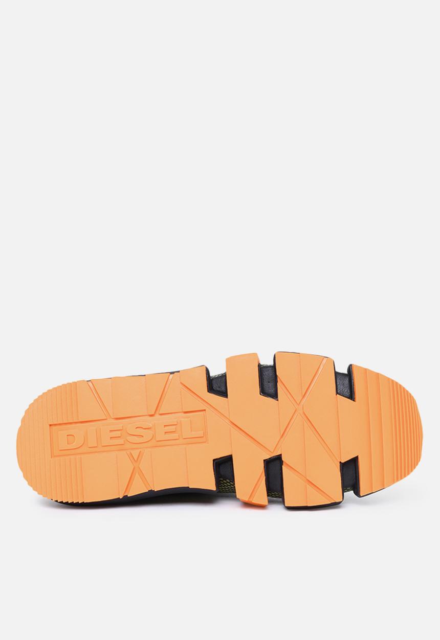 Diesel  - H-padola mid trek sneakers - black / green olive