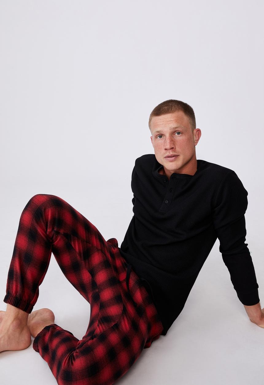 Cotton On - Pj drake - oxblood check