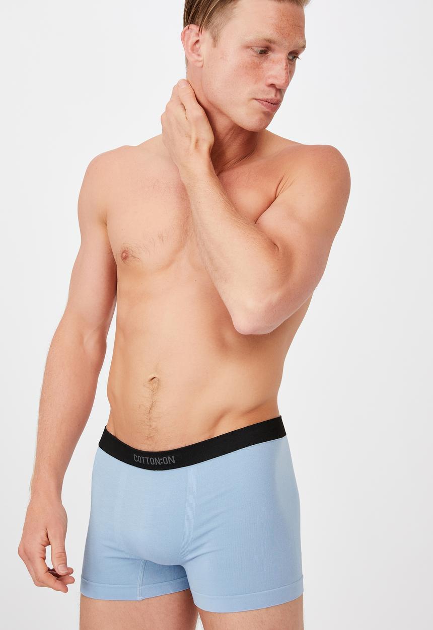 Cotton On - Mens seamless trunks - chalk blue/black