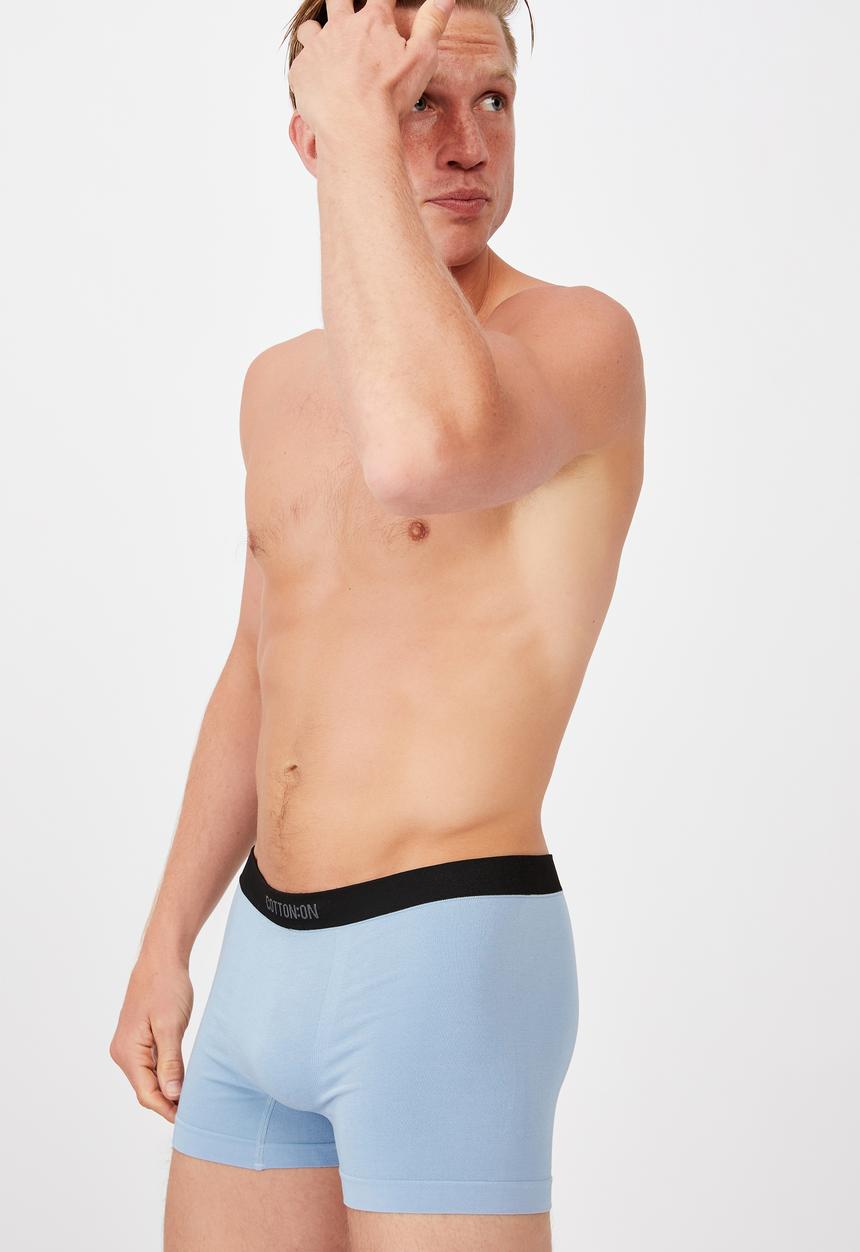 Cotton On - Mens seamless trunks - chalk blue/black