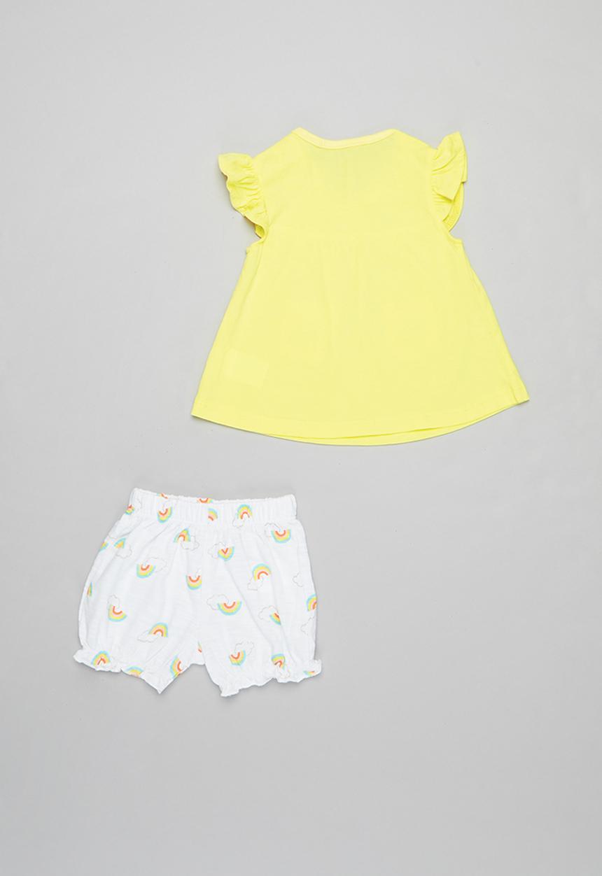 Pop Candy - Girls 3 piece set - yellow & white 