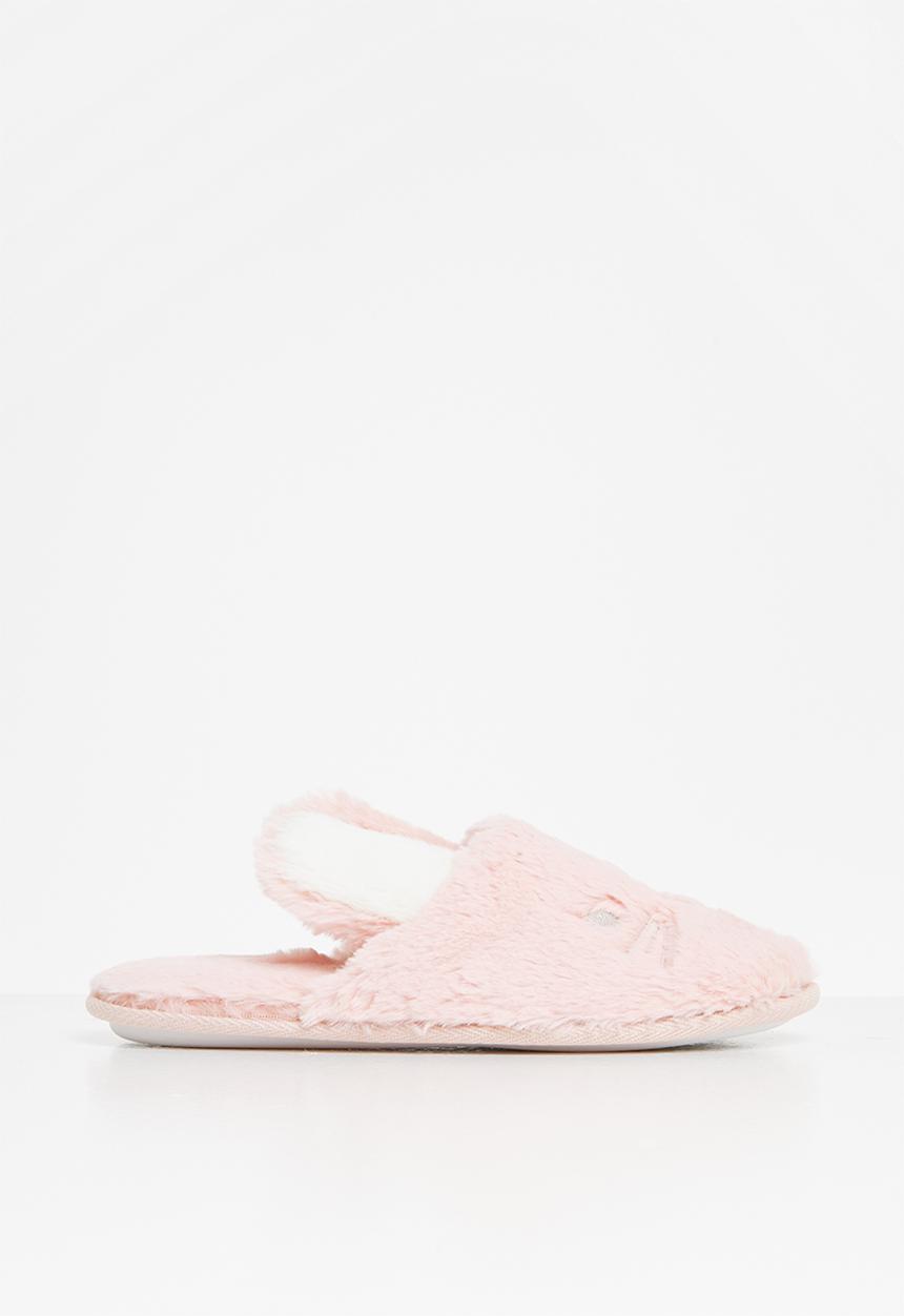 Rebel Republic - Girls kitty slippers - pink
