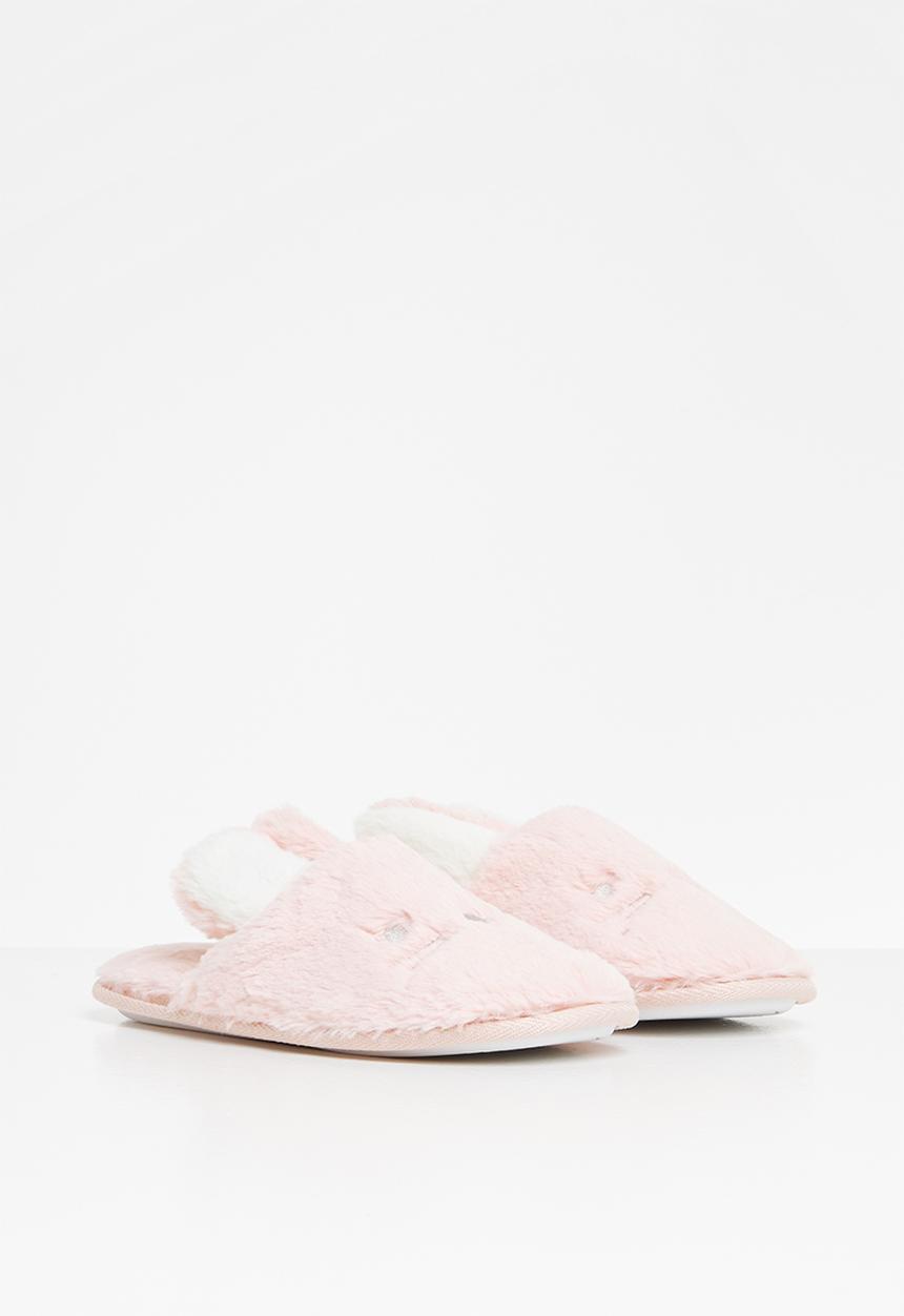 Rebel Republic - Girls kitty slippers - pink