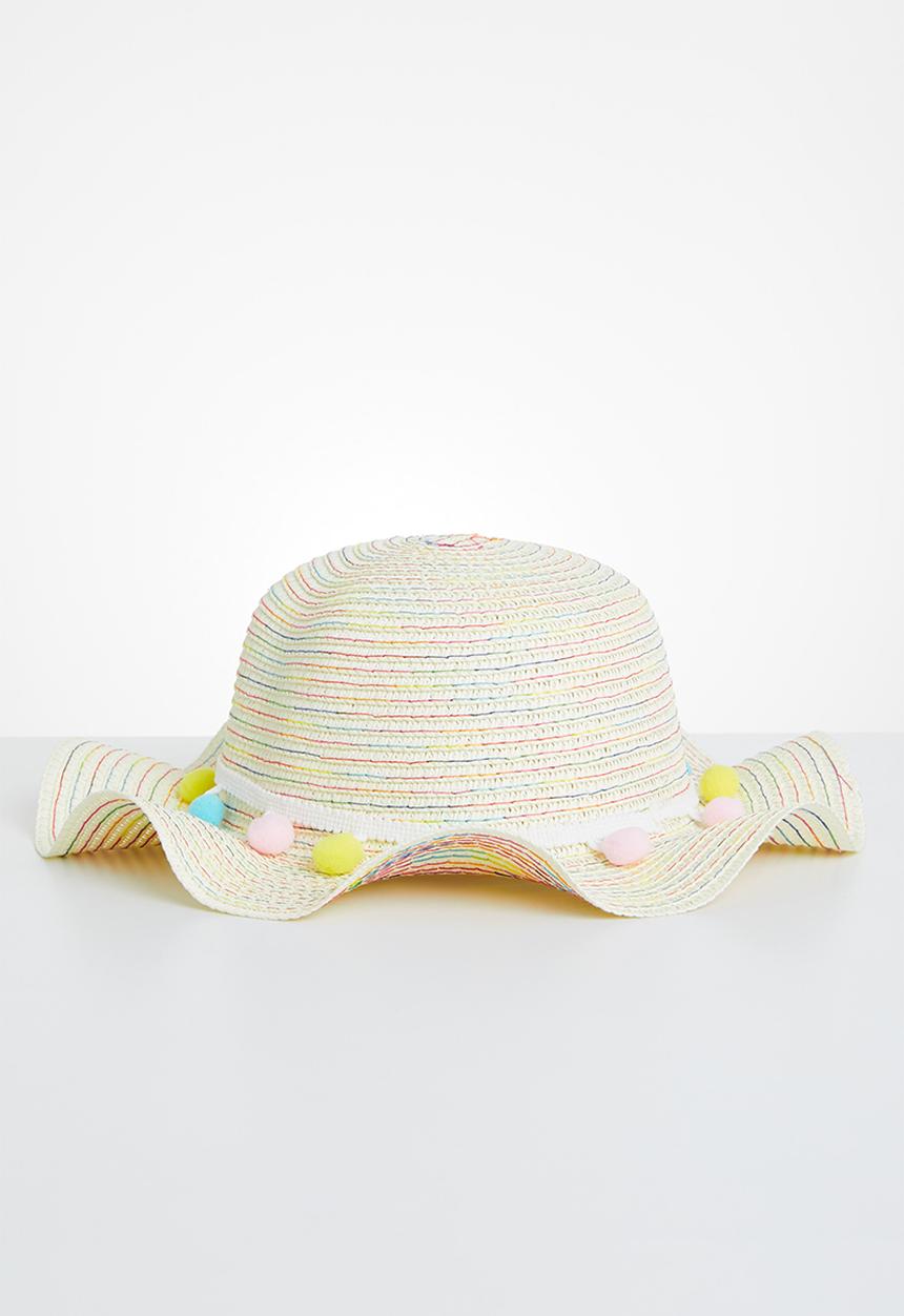 Pop Candy - Girls straw hat - white