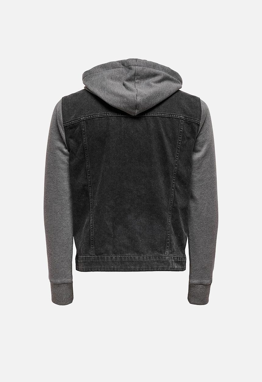 Only & Sons - Coin hood trucker - black