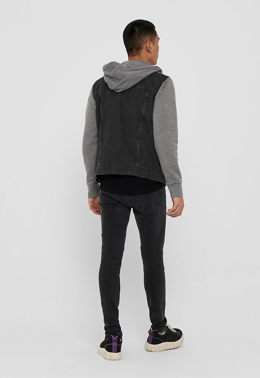 Only & Sons - Coin hood trucker - black