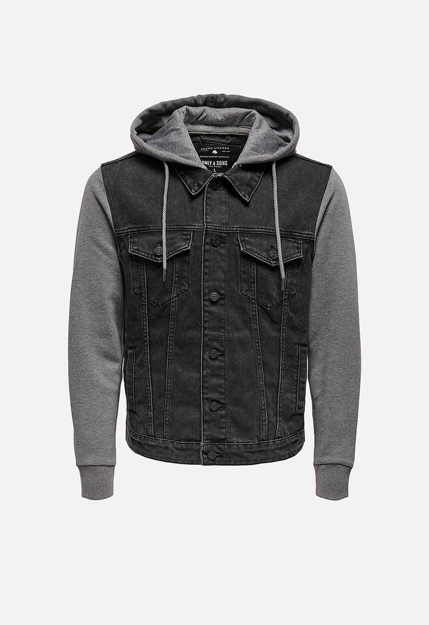 Only & Sons - Coin hood trucker - black