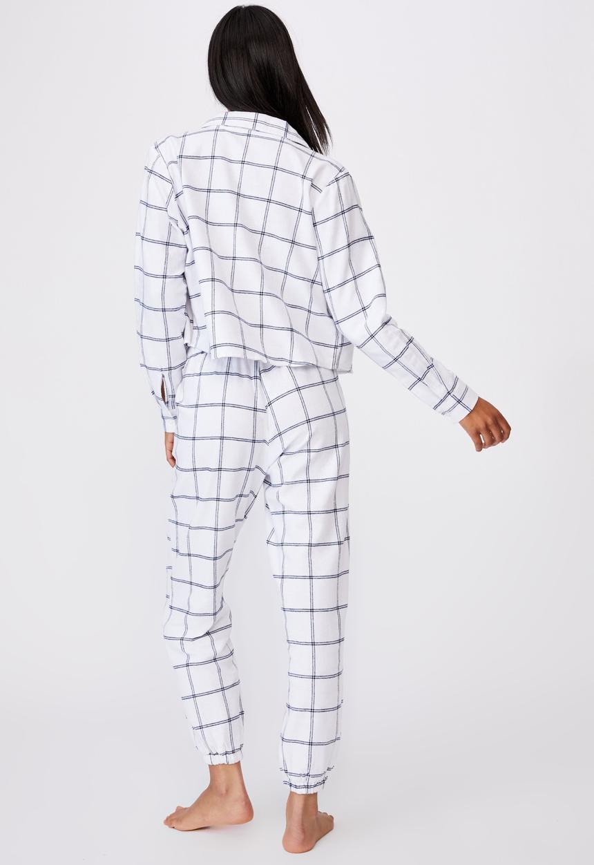 Cotton On - Flannel sleep pant - oversized check white