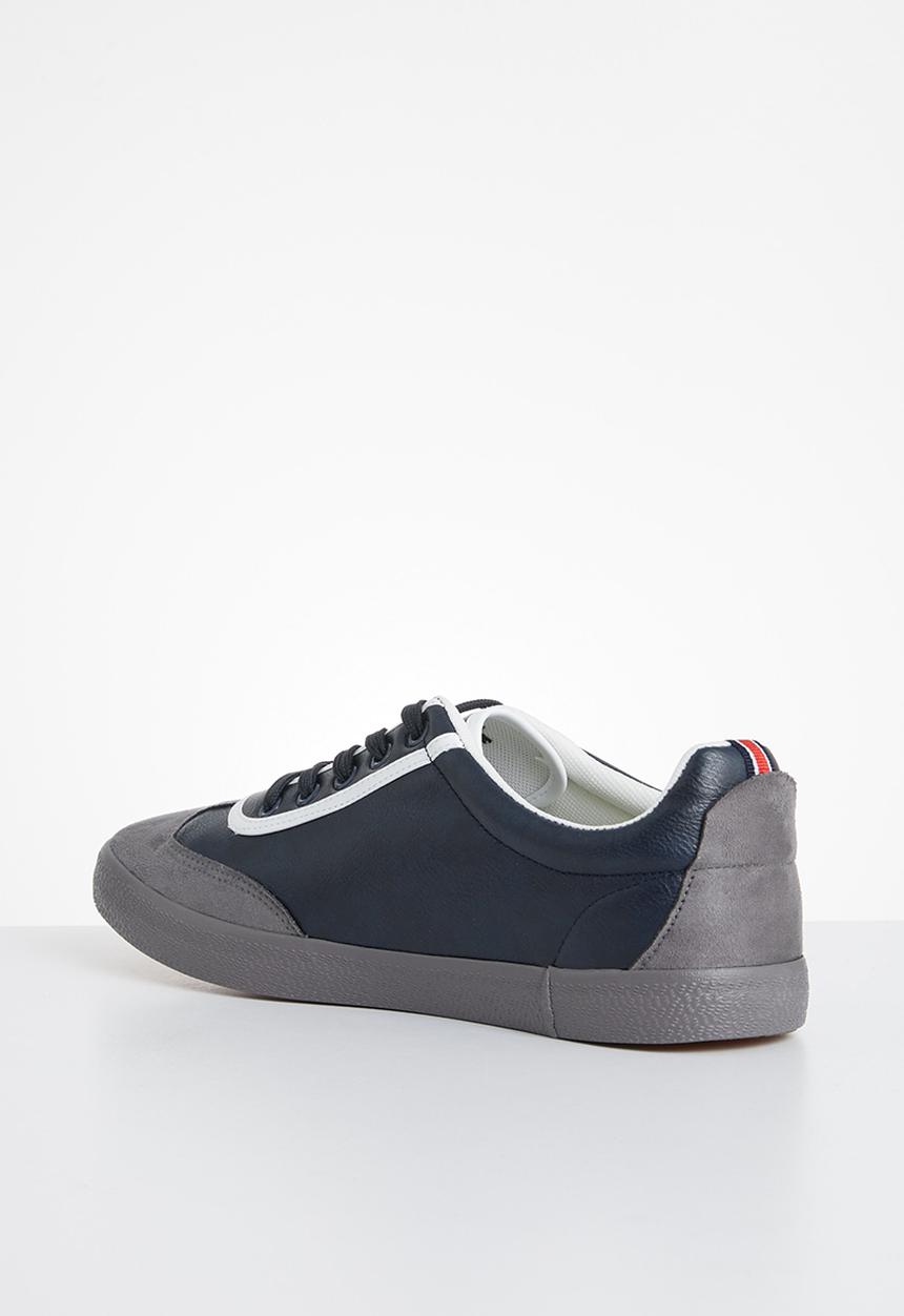 UrbanArt - LA 13 lea sneaker - grey & navy 
