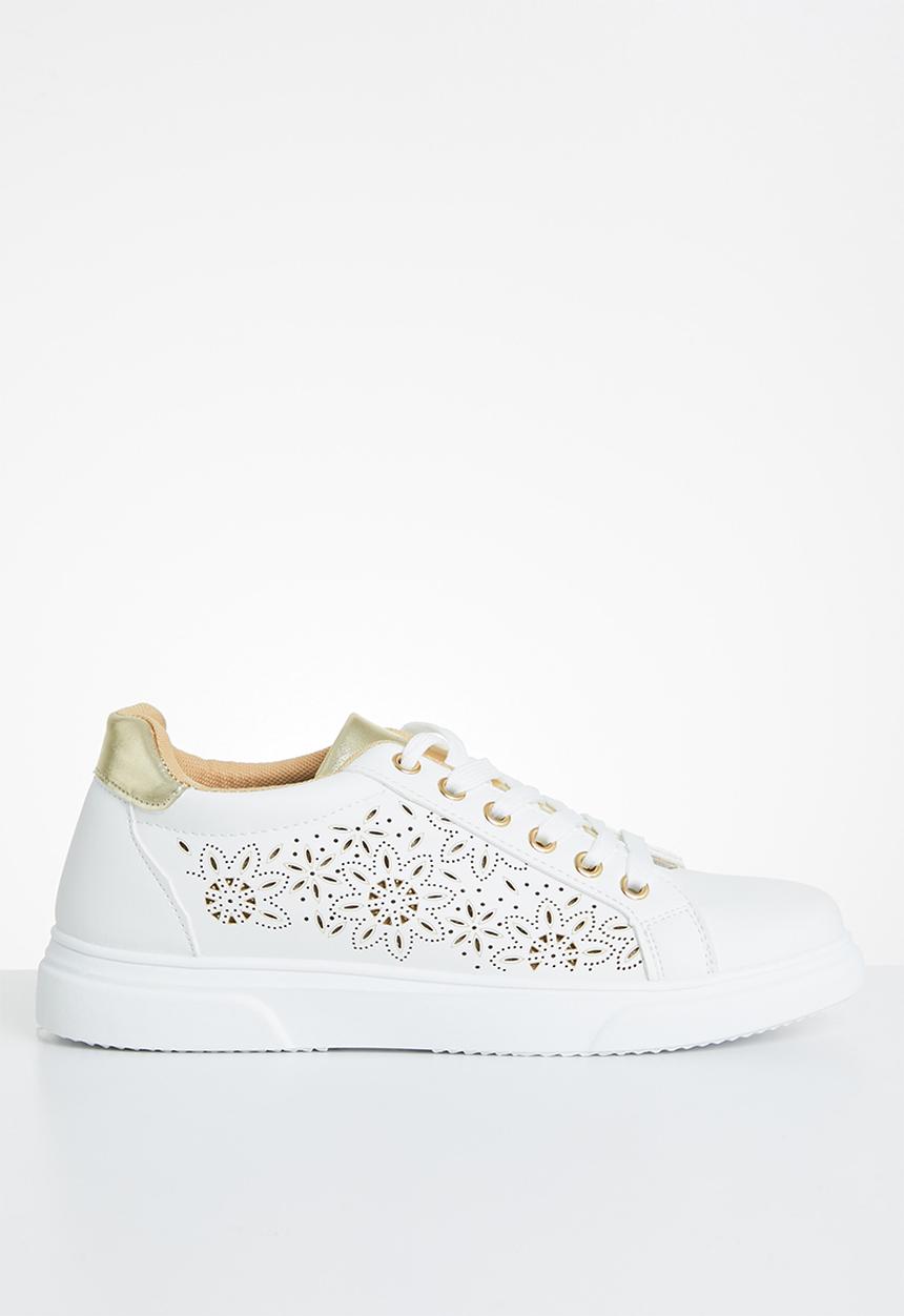KANGOL - Shezda sneaker - white & gold