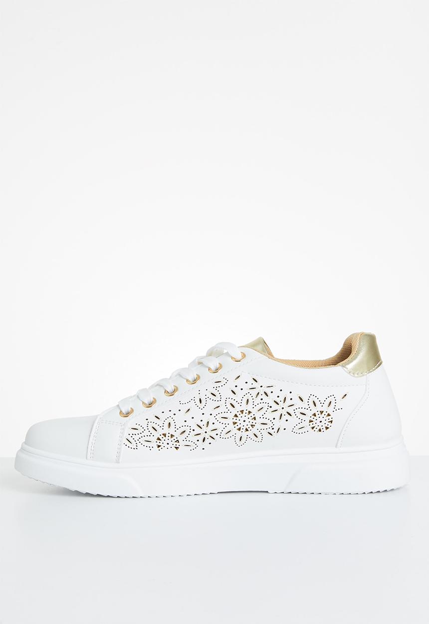 KANGOL - Shezda sneaker - white & gold