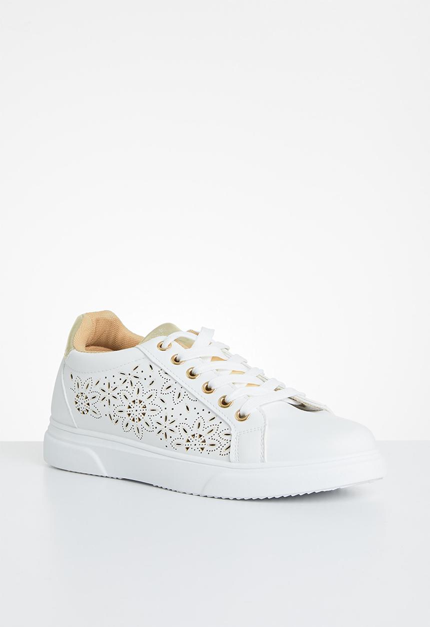 KANGOL - Shezda sneaker - white & gold
