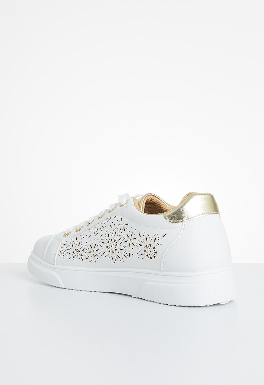 KANGOL - Shezda sneaker - white & gold
