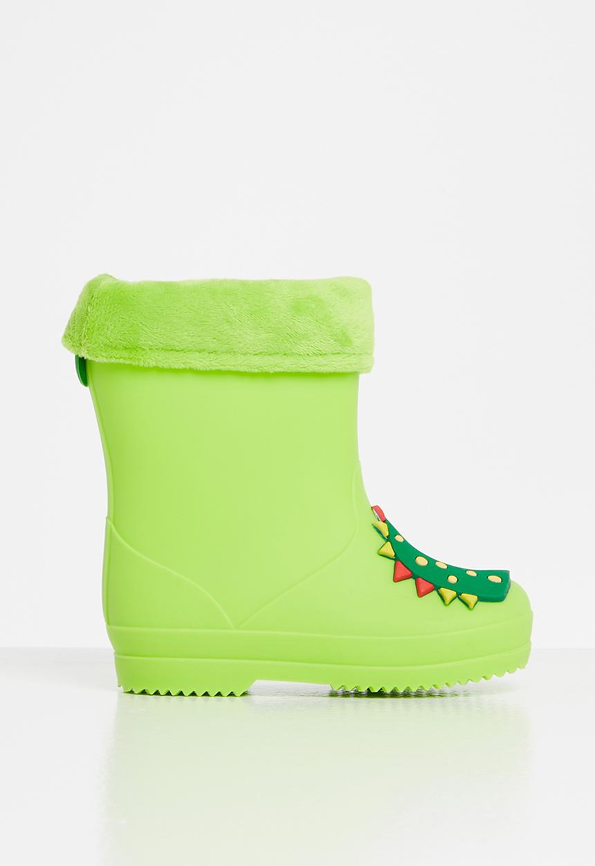 Pop Candy - Boys dino rain boots - green