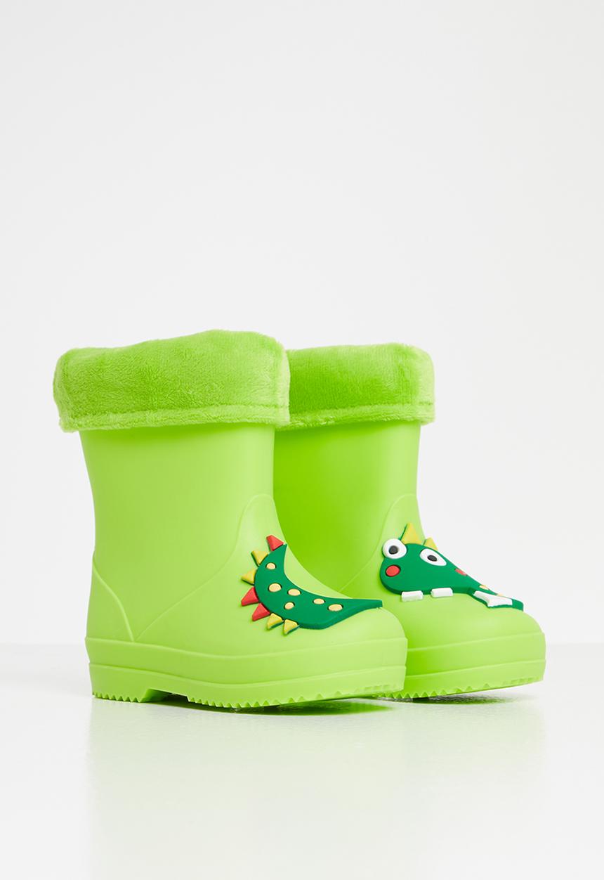 Pop Candy - Boys dino rain boots - green