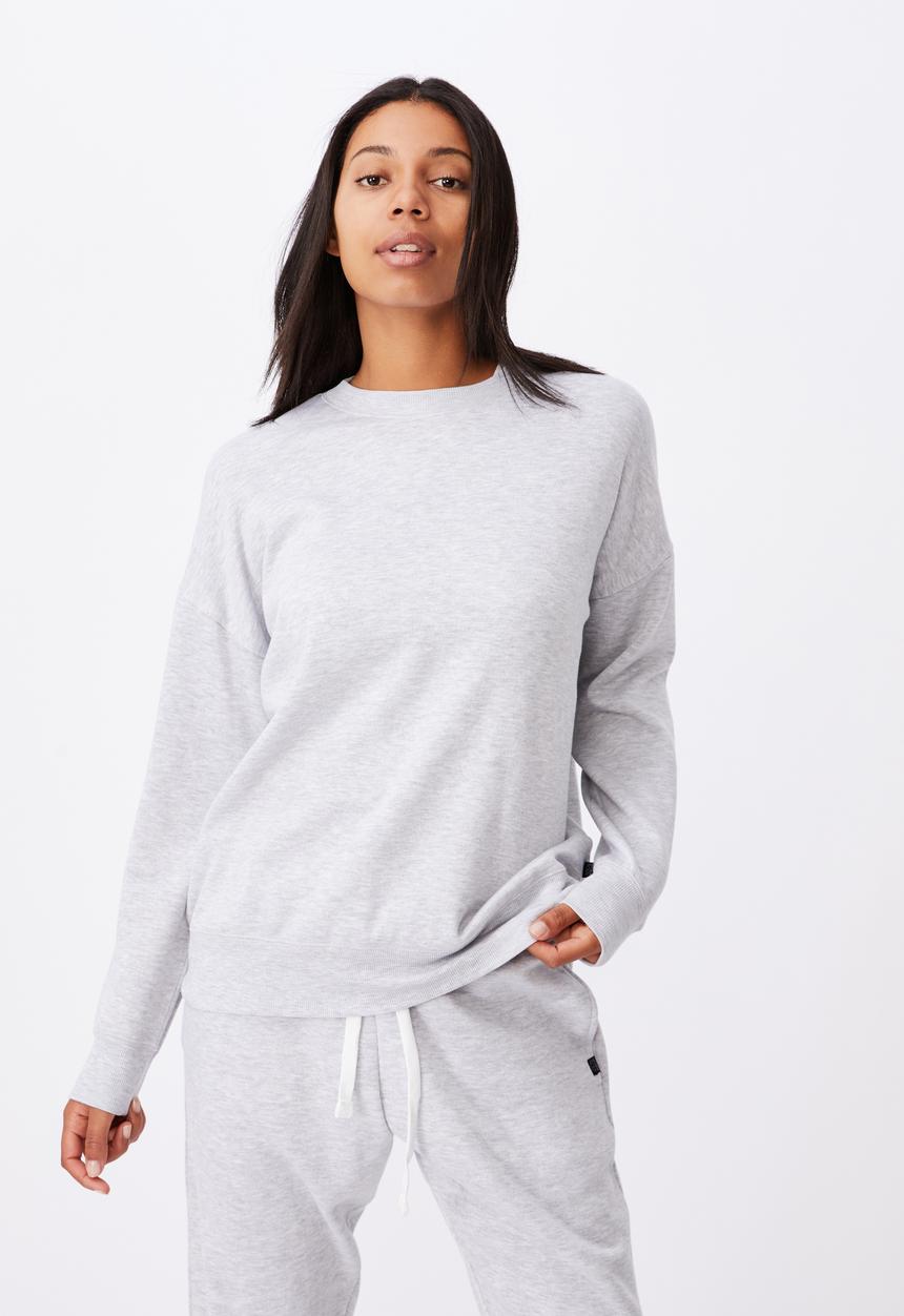Cotton On - Lifestyle long sleeve crew top - grey