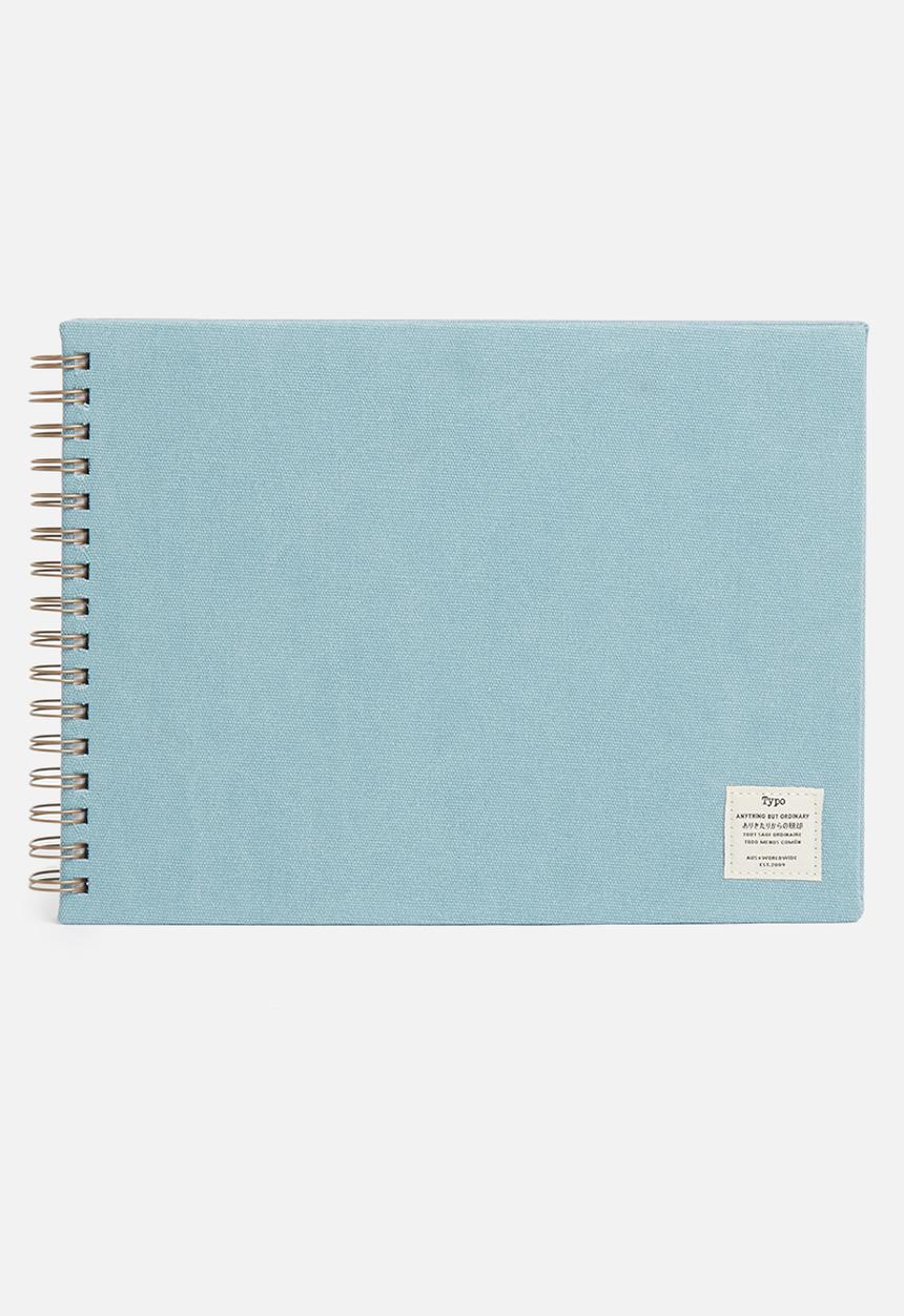 Typo - A4 spiral sketch book - blue
