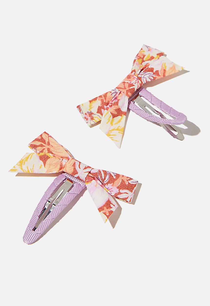 Cotton On - Hair clips - floral bows - multi