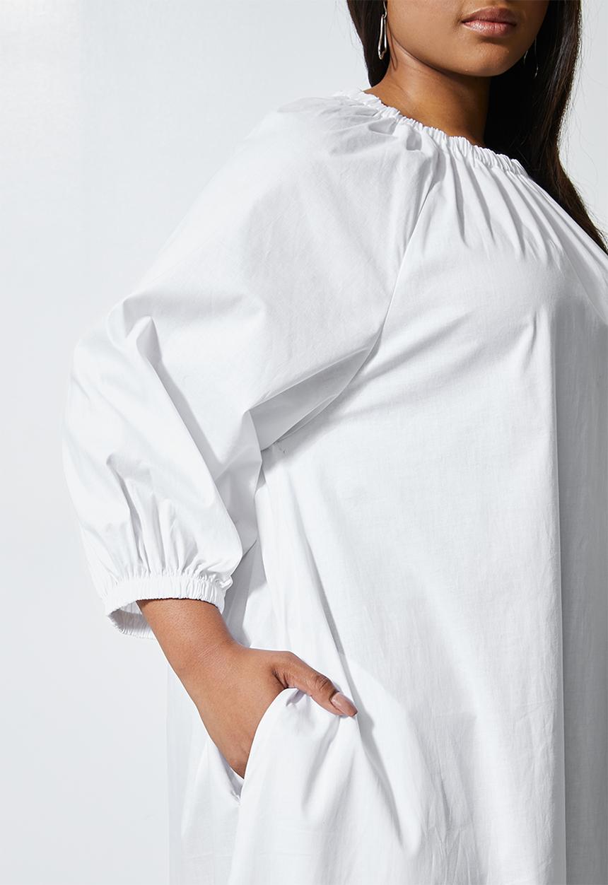 Superbalist - Volume midi with pockets - white