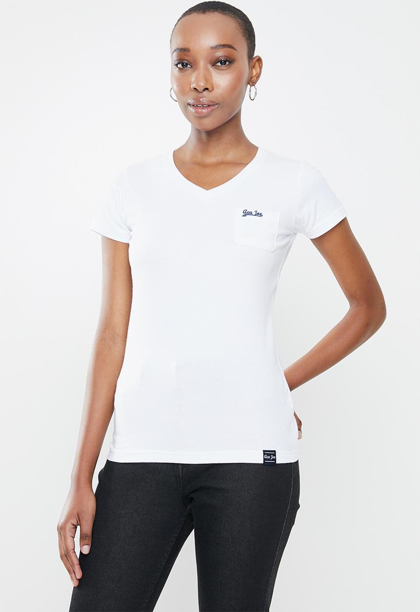 Aca Joe - Aca joe v neck T-shirt - white