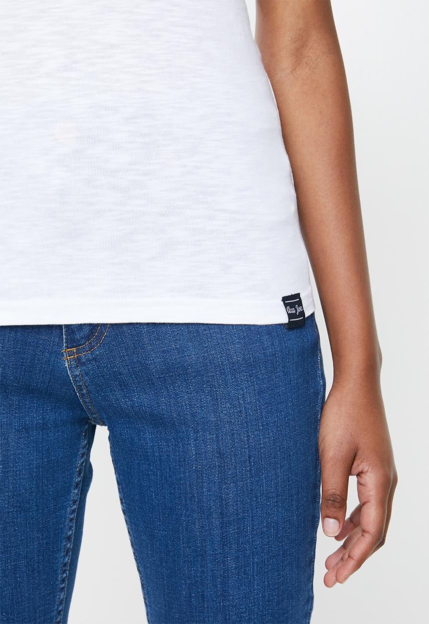 Aca Joe - Aca joe slub v neck T-shirt - white