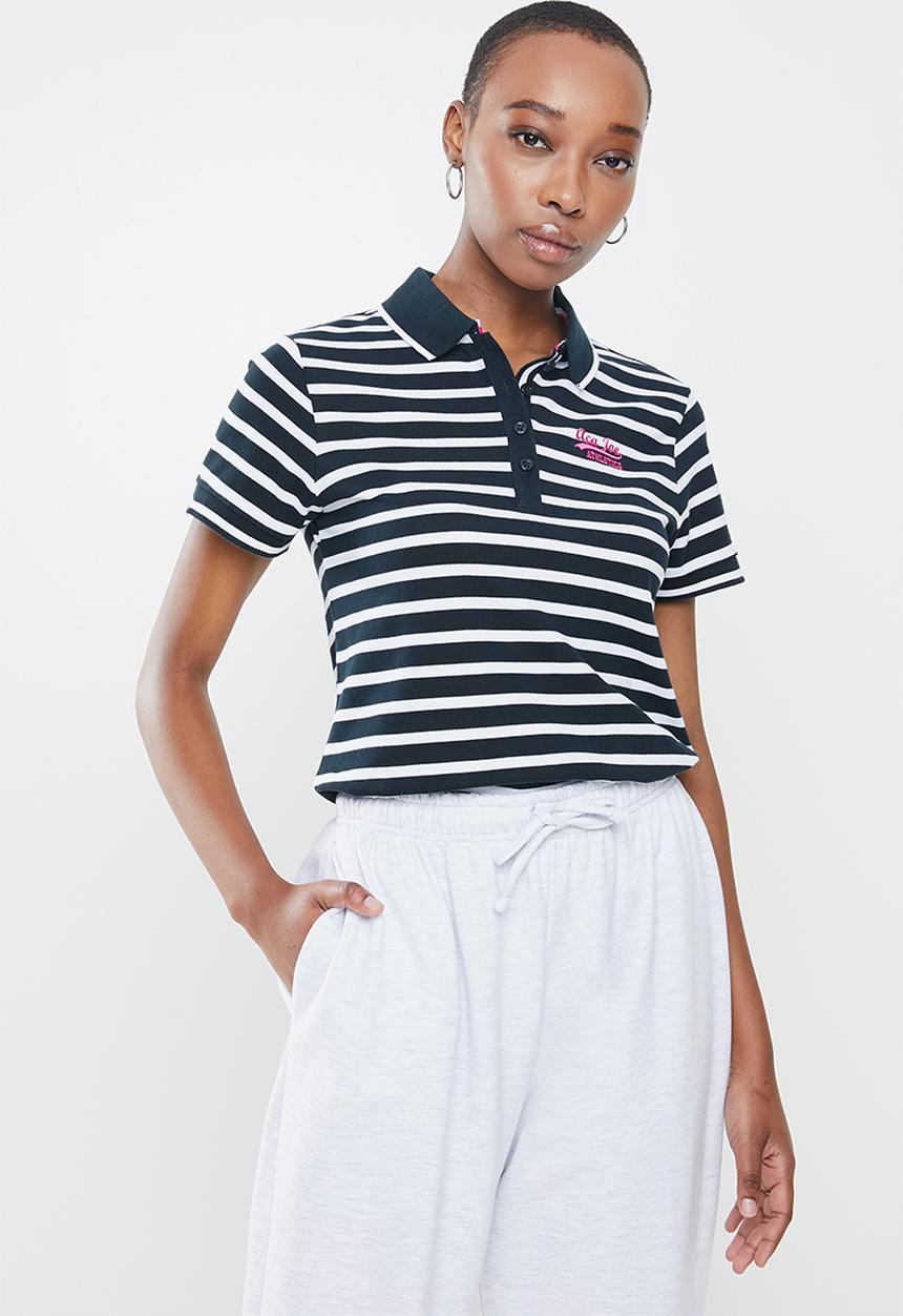 Aca Joe - Aca joe stripe golfer - navy & white