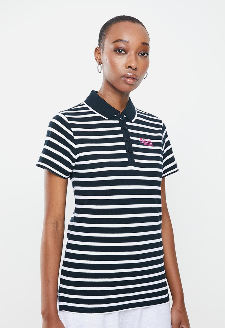 Aca Joe - Aca joe stripe golfer - navy & white