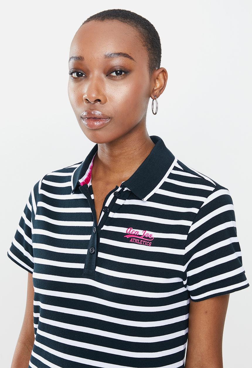 Aca Joe - Aca joe stripe golfer - navy & white